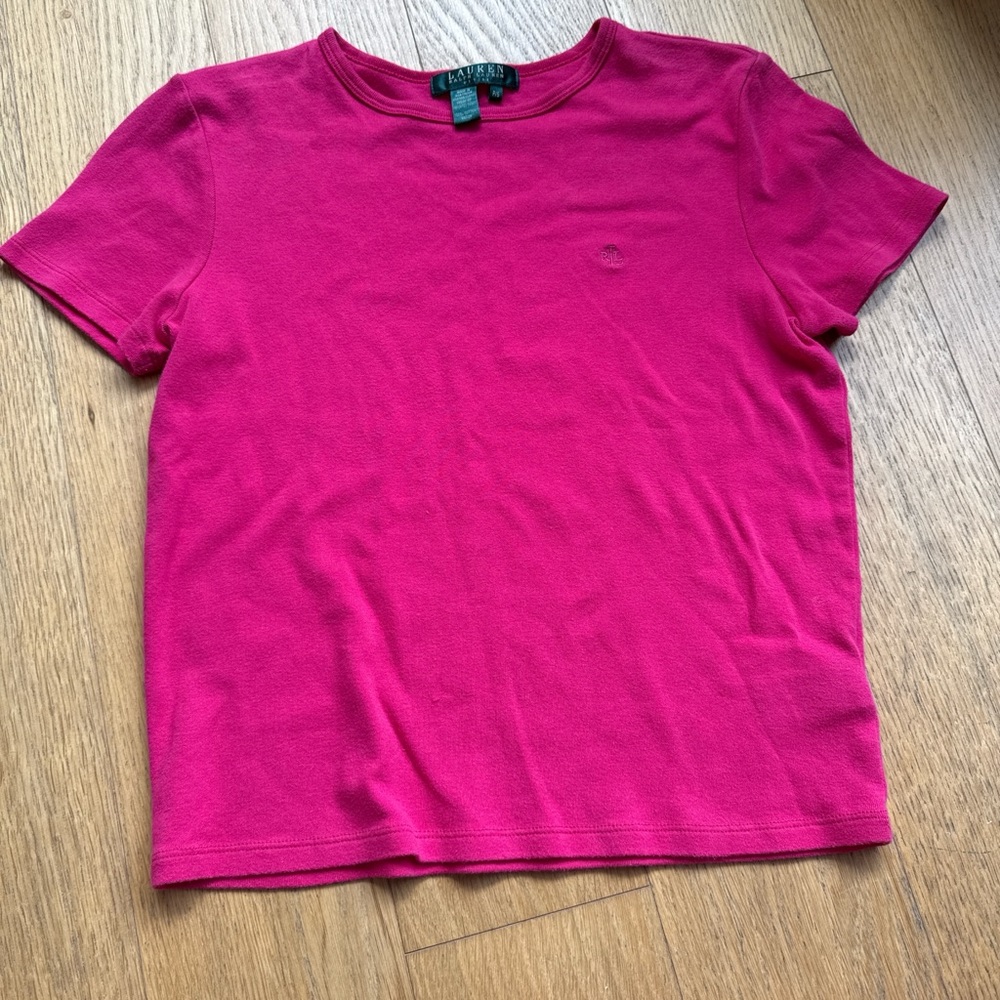 Ralph Lauren Vibrant Pink Short Sleeve Tee